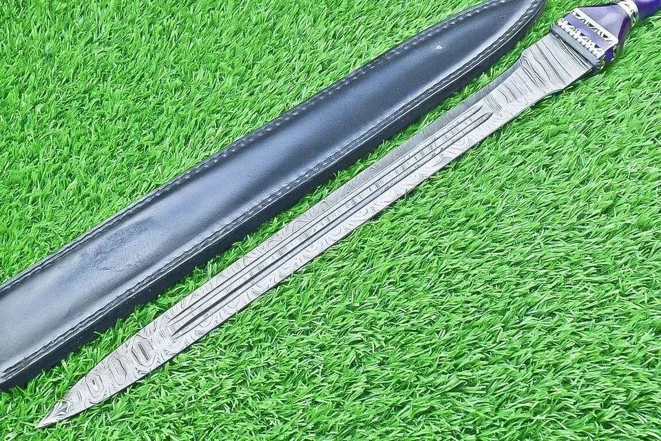 Damascus Blade Sword – 25" Overall Length SHKWORKS