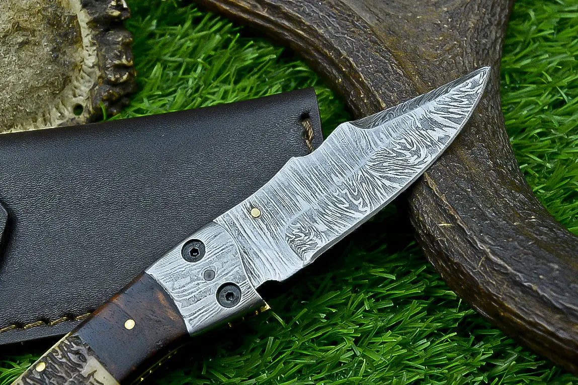 HANDMADE Damascus steel Blade Pocket Folding Knife, Liner Lock SHKWORKS