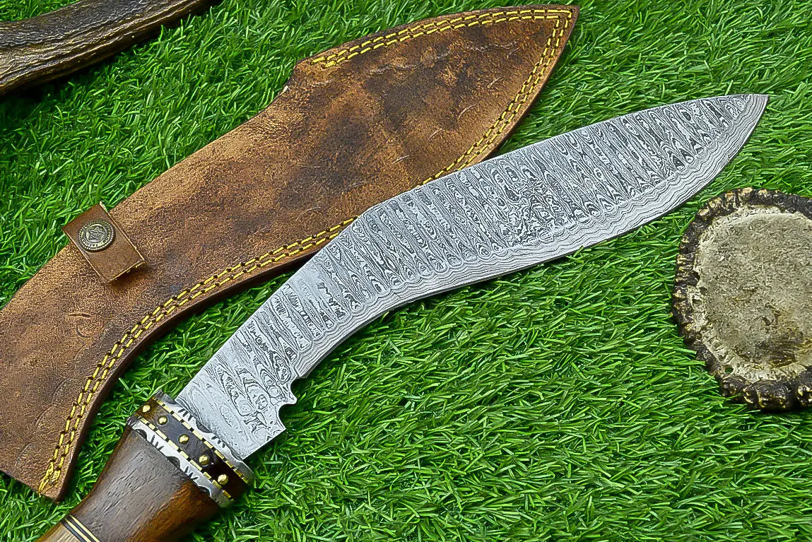 Unique Handmade Damascus Steel Kukri | Handcrafted & Sharp SHKWORKS