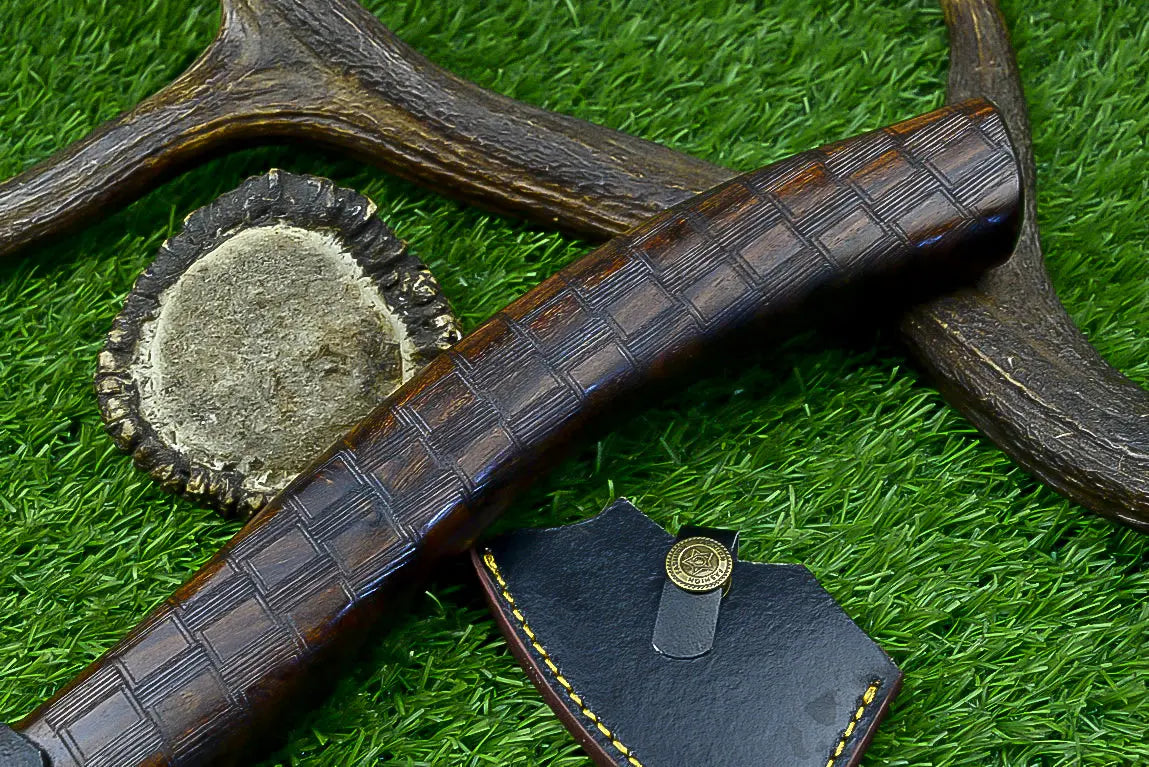 12" Handmade Carbon Steel Axe, W/sheath SHKWORKS