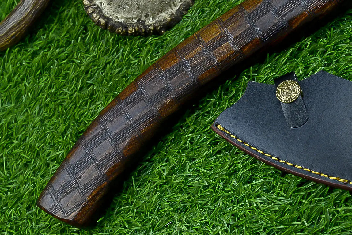 12" Handmade Carbon Steel Axe, W/sheath SHKWORKS