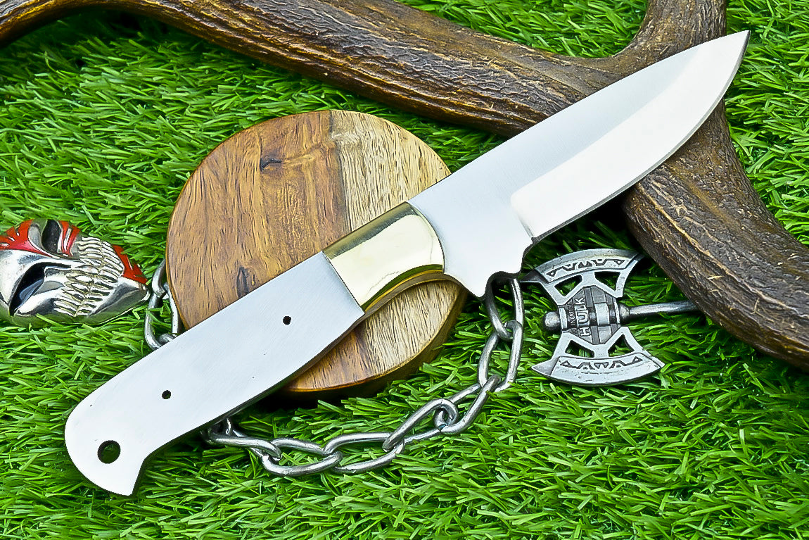 Custom Hand Forged J2 Steel Blank Blade – 9" For Knife Making Blade with Brass Bolster | DIY Forged Knife Blade |UN- 8426