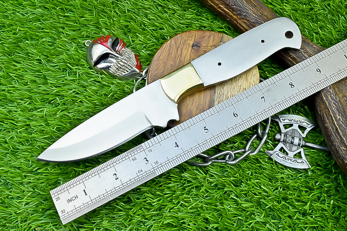 Custom Hand Forged J2 Steel Blank Blade – 9" For Knife Making Blade with Brass Bolster | DIY Forged Knife Blade |UN- 8426