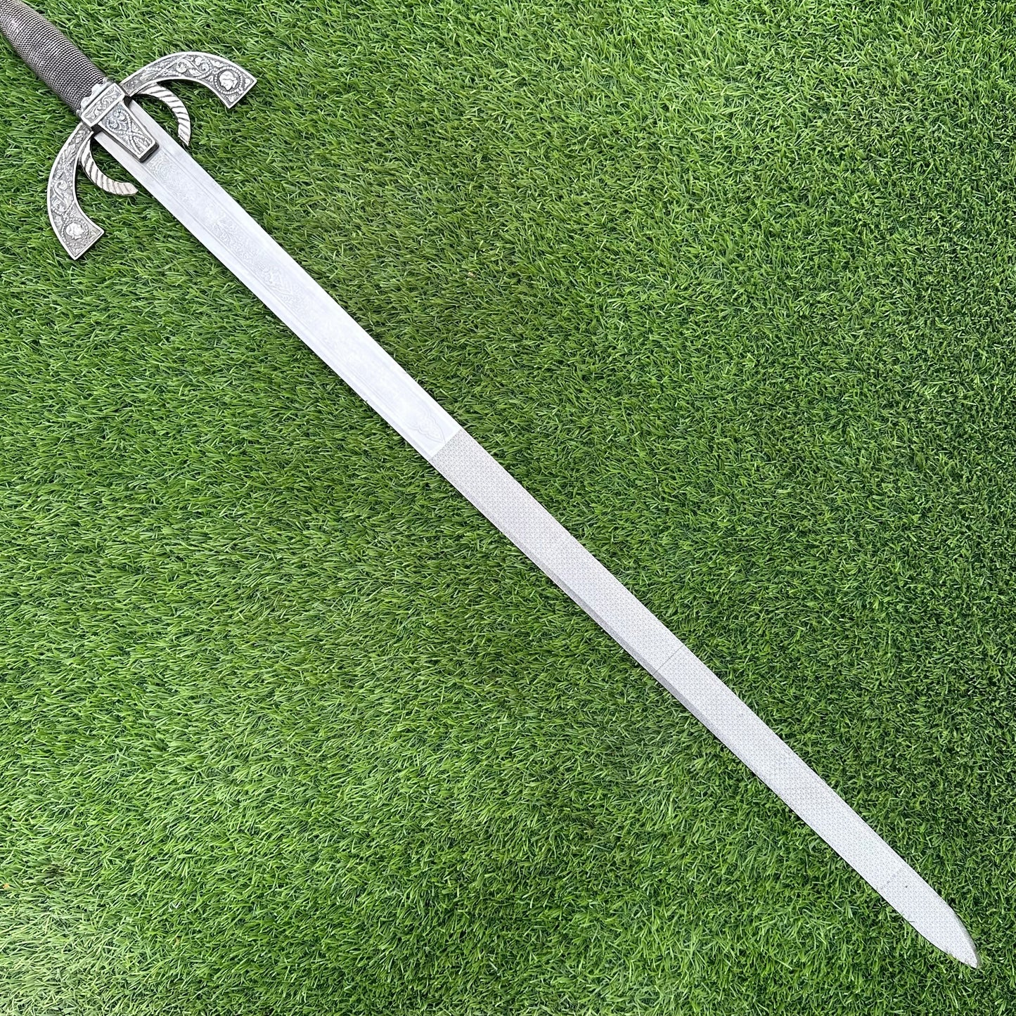 Hand-Forged Fantasy Long Sword – 40" J2 Steel Blade with Copper Wire Handle & Pewter Bolsters | Gift for Him SN -323