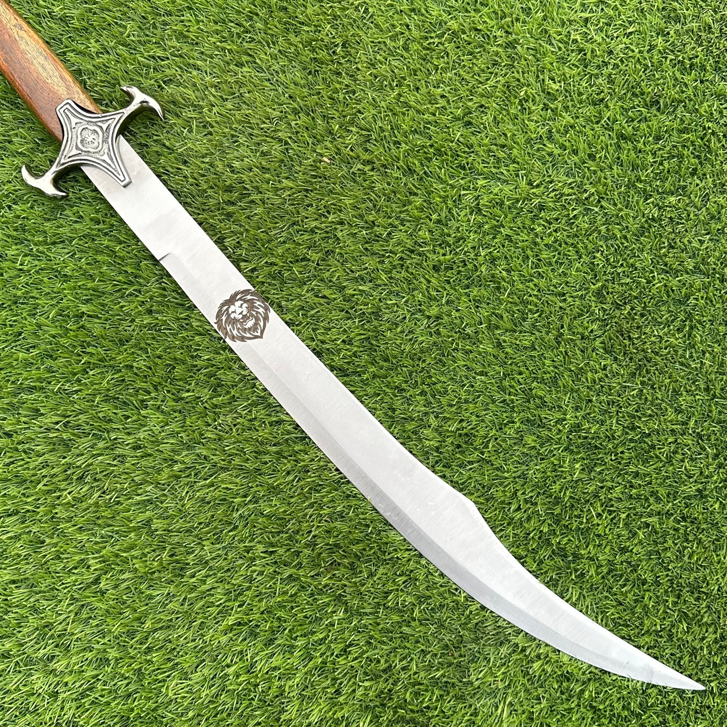 Hand-Forged Tactical Scimitar Sword – 30" J2 Steel Blade with Rosewood Handle & Pewter Bolsters | Gift for Him SN-345