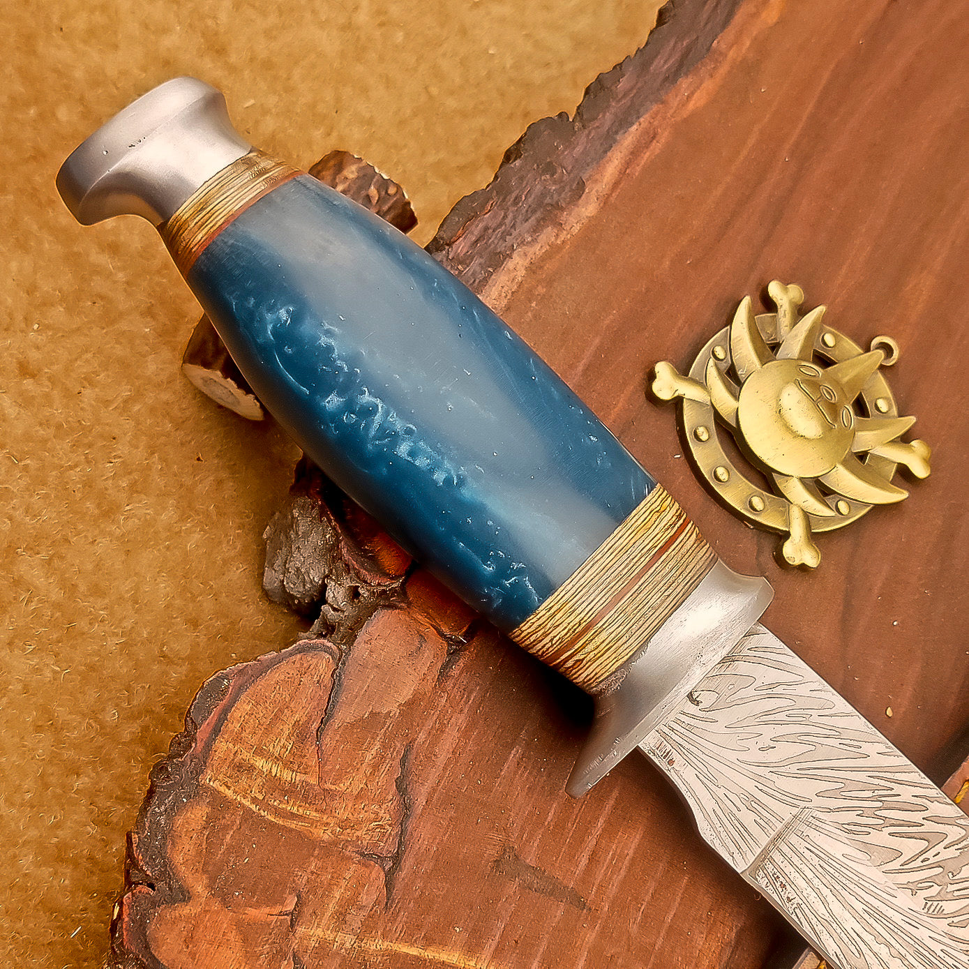 11" Custom Handmade J2 Steel Blade Hunting Knife, Bowie Knife W/Sheath EN-2829