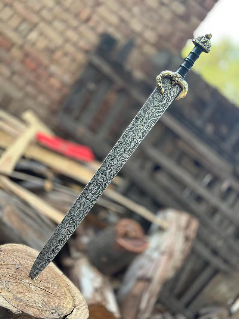 Lord of the Rings Guthwine Sword Replica high quality with Leather Scabbard – Decorative Medieval Fantasy Blade