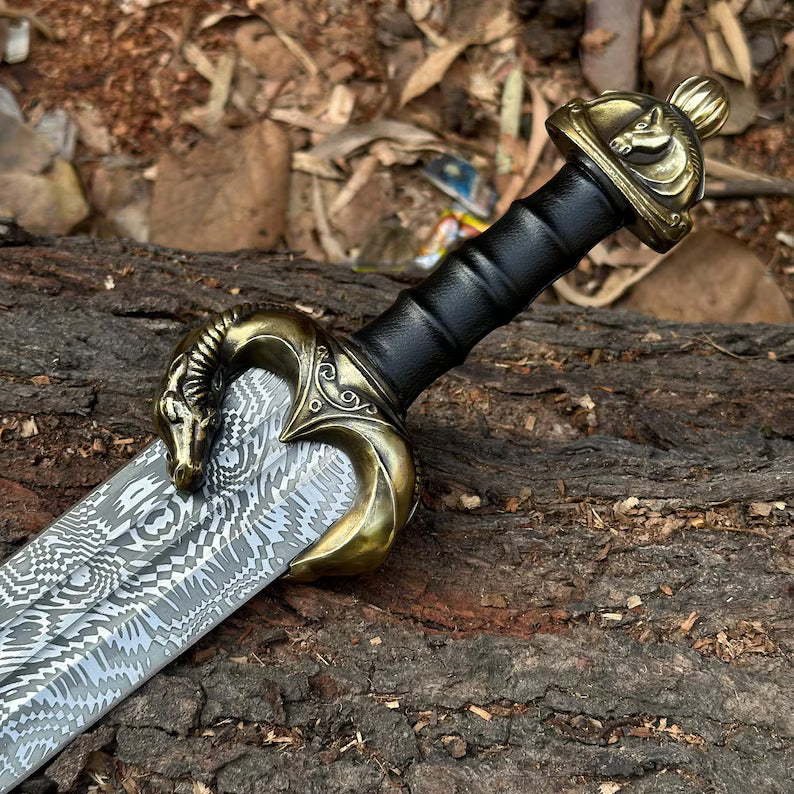 Lord of the Rings Guthwine Sword Replica high quality with Leather Scabbard – Decorative Medieval Fantasy Blade