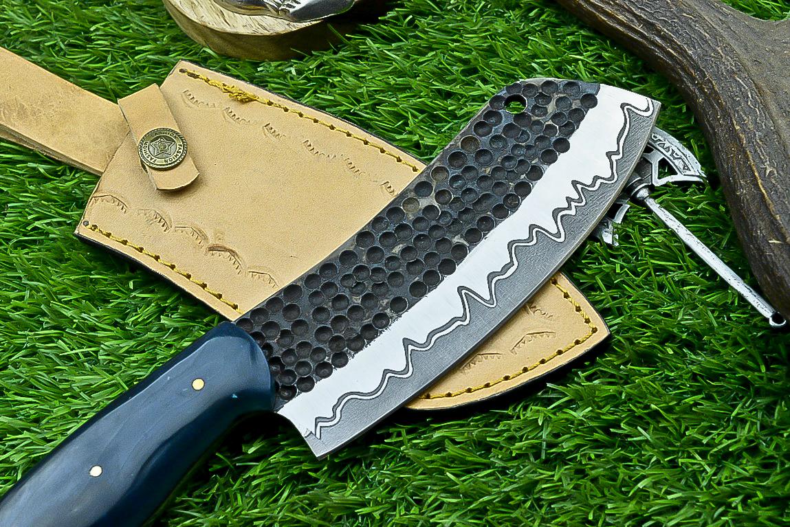 Handmade Carbon steel Serbian Chef Knife, Chopper Cleaver knife, groomsman gift kitchen knife wedding anniversary father's day gift lover