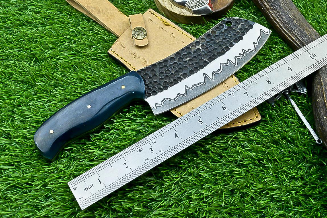 Handmade Carbon steel Serbian Chef Knife, Chopper Cleaver knife, groomsman gift kitchen knife wedding anniversary father's day gift lover
