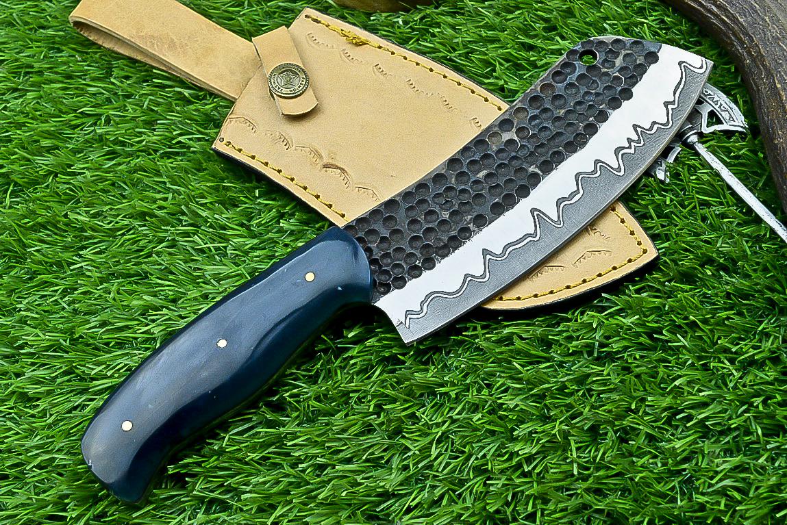 Handmade Carbon steel Serbian Chef Knife, Chopper Cleaver knife, groomsman gift kitchen knife wedding anniversary father's day gift lover