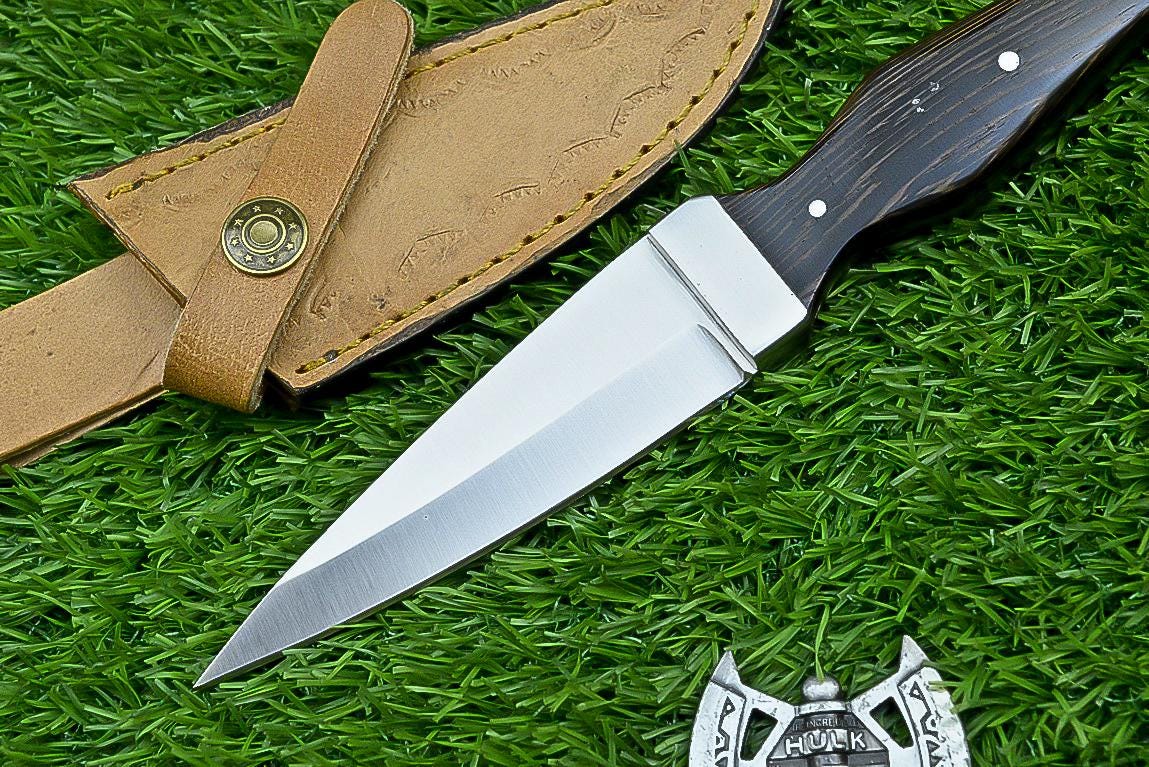 Wenge wood handle, D2 STEEL Blade, Handmade Hunting Knife with Case , Dagger Knife , Camping knife, Father’s Day gift, Gift for husband | UN-4933