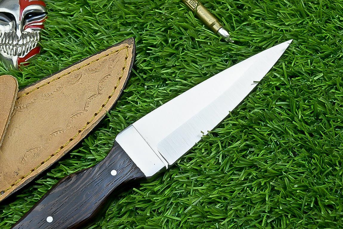 Wenge wood handle, D2 STEEL Blade, Handmade Hunting Knife with Case , Dagger Knife , Camping knife, Father’s Day gift, Gift for husband | UN-4933