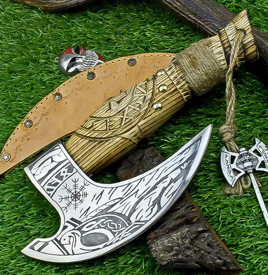 Superb Valentines gift Viking Pizza Cutter Axe, The Original custom hand forged pizza Axe Best gifts for her, Best Anniversary Gifts for Him