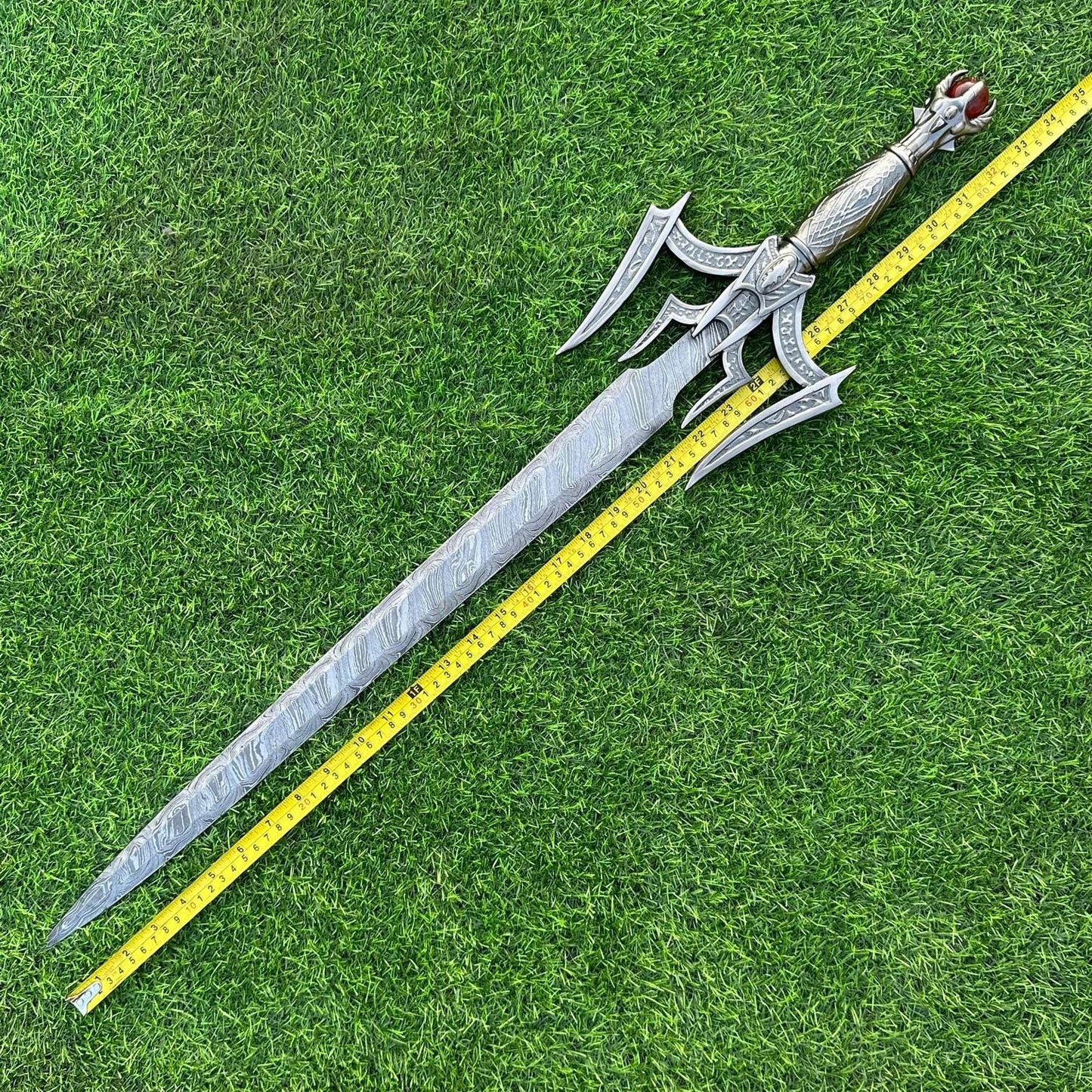 Custom Hand-Forged Damascus Viking Sword | Norse-Inspired Collectible, Norse Battle Sword | Anniversary Gift | Christmas Gift, Gift for him,