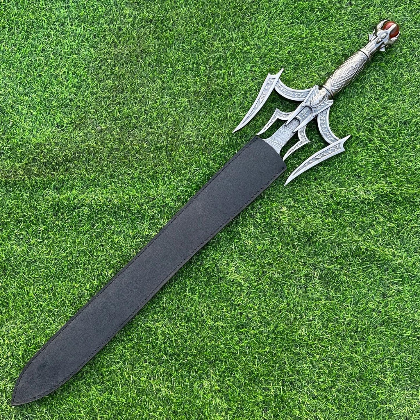 Custom Hand-Forged Damascus Viking Sword | Norse-Inspired Collectible, Norse Battle Sword | Anniversary Gift | Christmas Gift, Gift for him,