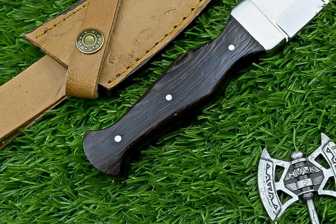 Wenge wood handle, D2 STEEL Blade, Handmade Hunting Knife with Case , Dagger Knife , Camping knife, Father’s Day gift, Gift for husband | UN-4933