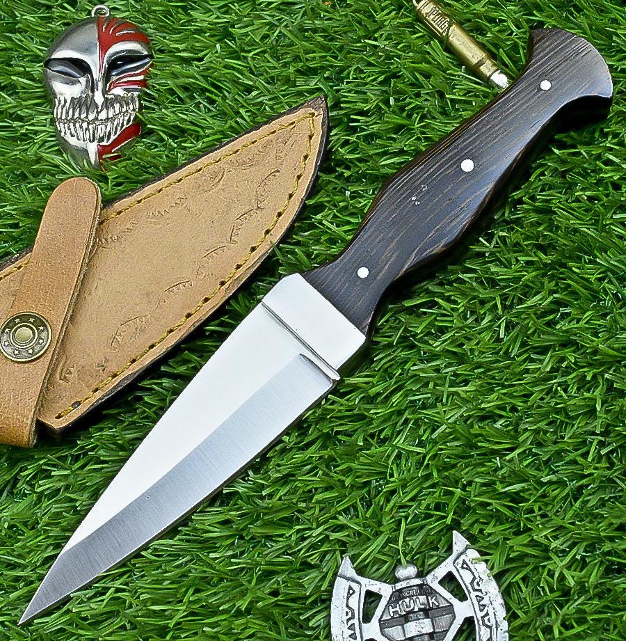 Wenge wood handle, D2 STEEL Blade, Handmade Hunting Knife with Case , Dagger Knife , Camping knife, Father’s Day gift, Gift for husband | UN-4933