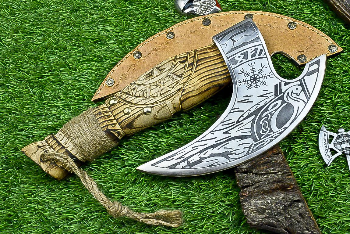 Superb Valentines gift Viking Pizza Cutter Axe, The Original custom hand forged pizza Axe Best gifts for her, Best Anniversary Gifts for Him