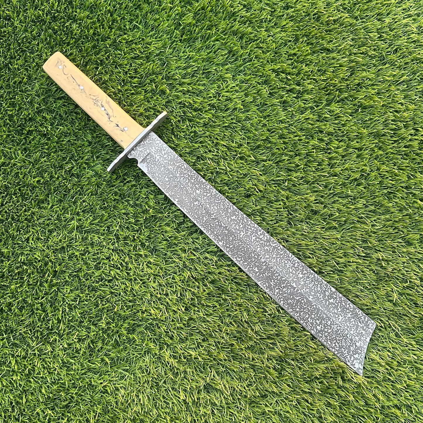 Handmade J2 Steel Knife – Etched Blade, Resin Handle, Full Tang, Collectible with Sheath – Gift for Him, Gift for Husband, Unique Knife ,