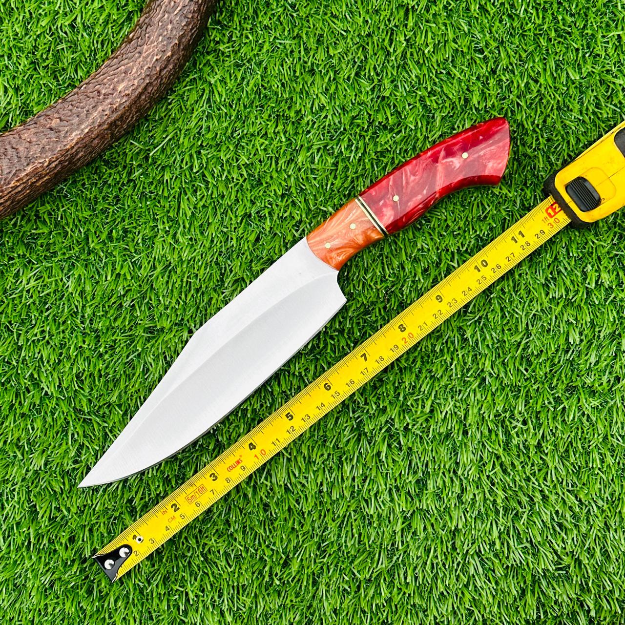 Hunting Knife Custom Handmade D2 Steel Bowie with Rosewood Handle & Sheath – Unique Gift for Him or Husband