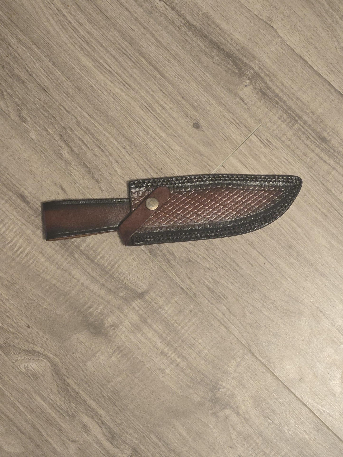 Damascus Bowie Knife 12" Handcrafted Stag Horn Handle Steel Guard – Hunting, Camping & Collector’s Blade