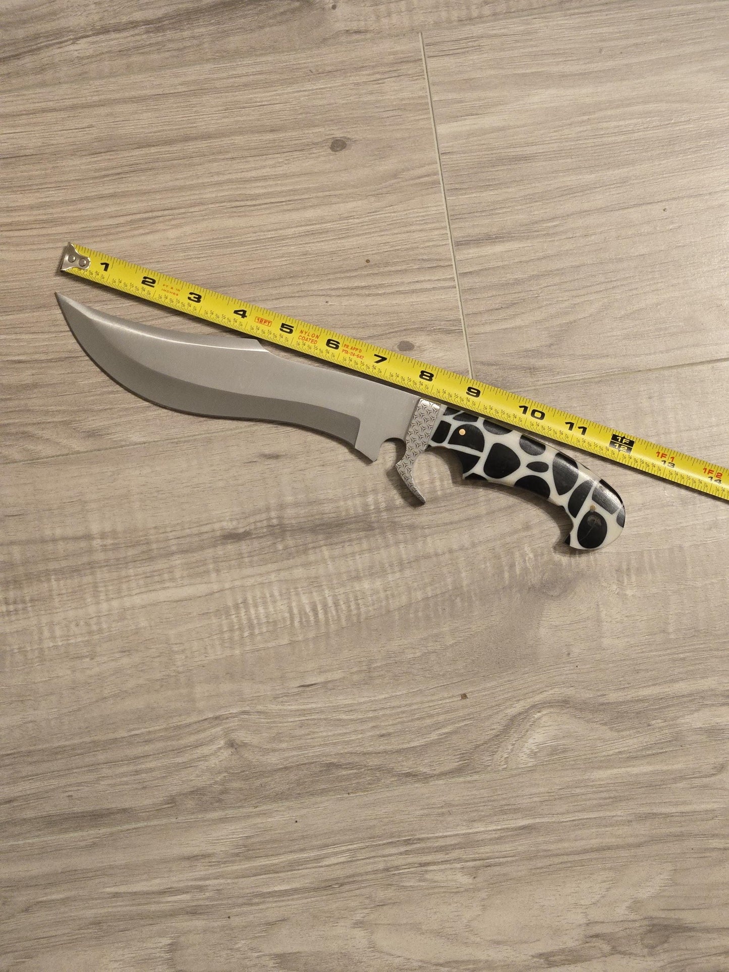 Bowie Knife Custom Handmade D2 Steel with Resin Handle & Sheath – Unique Collectible Gift for Him or Husband