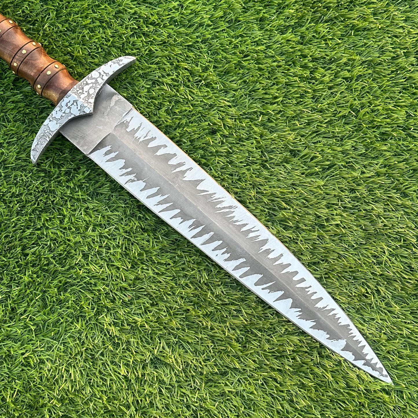 21” Handmade Bowie Knife , High Carbon Steel Etched Blade, Rosewood , Dagger Knife Gift for Him, Gift for Husband, Camping & Survival Knife,