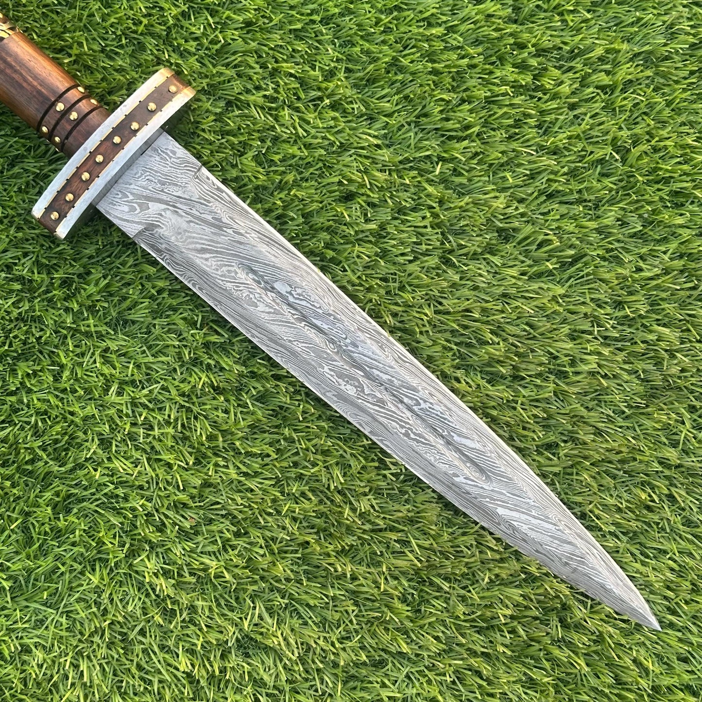 20” Rare Handmade Bowie Knife , Damascus Steel Blade, Rosewood , Dagger Knife Gift for Him, Gift for Husband, Camping & Survival Knife,