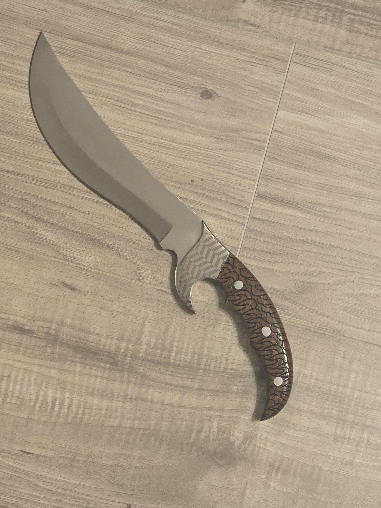 D2 Steel Bowie Knife Custom Handmade Rosewood Handle with Sheath – Unique Gift for Him Husband Collector's Knife