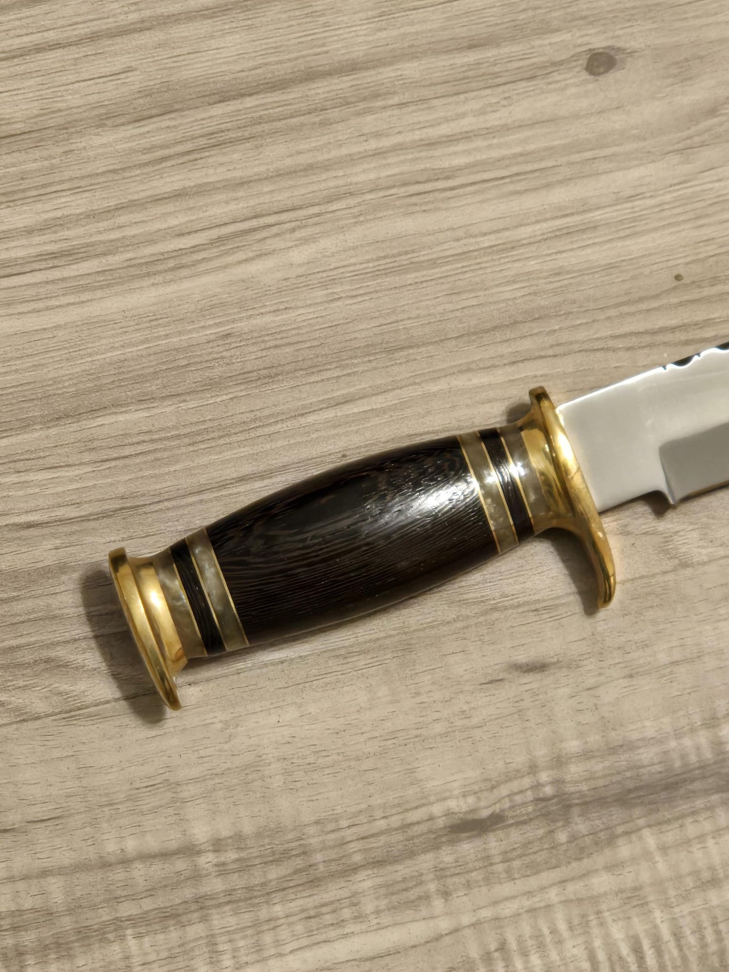 Bowie Knife 14" Handmade D2 Steel with Wenge Wood Handle & Sheath – Unique Collectible Gift for Him