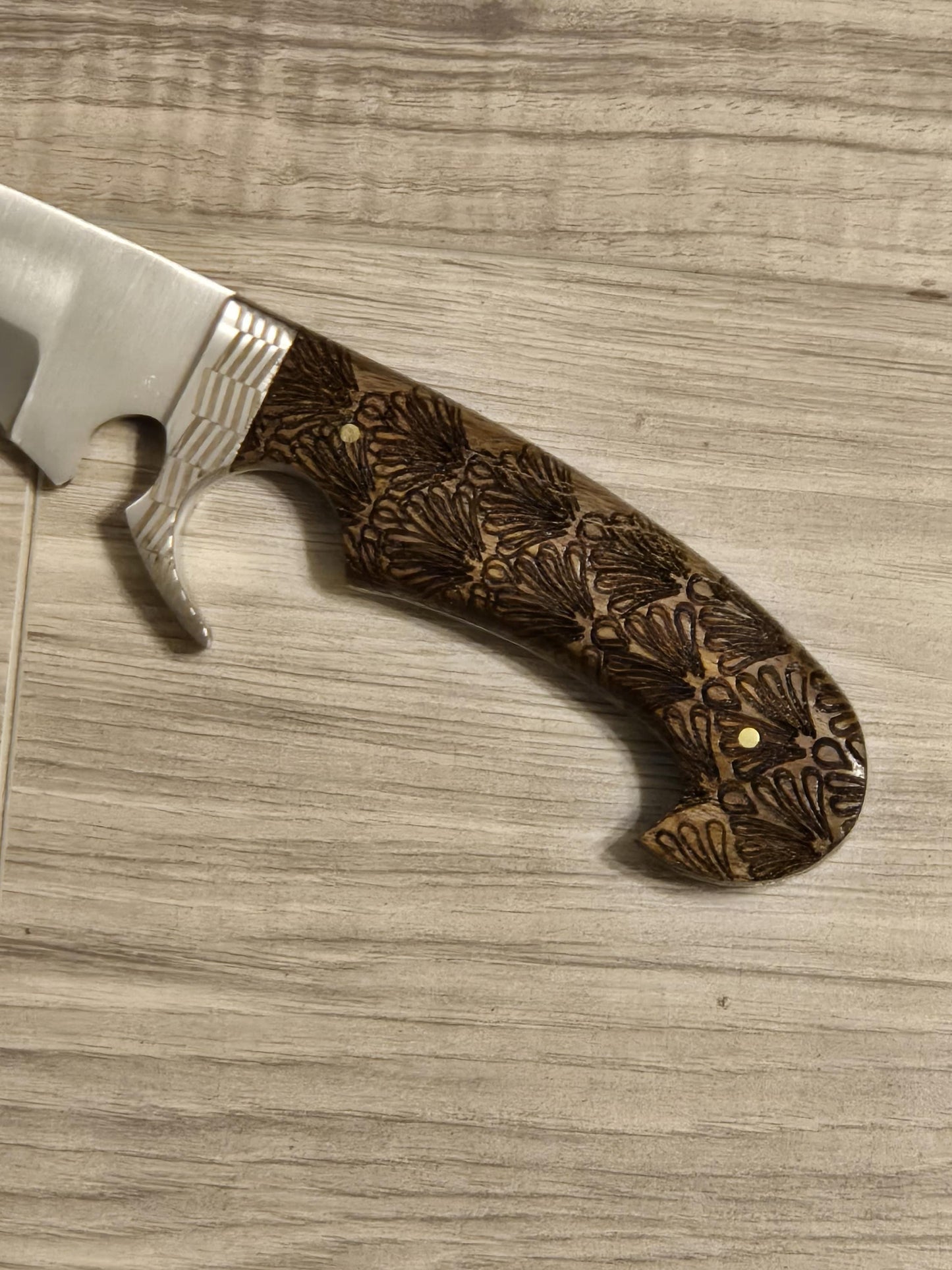 CUSTOM Handmade D2 Steel Bowie Knife – Rose wood Handle, Collectible with Sheath – Gift for Him, Gift for Husband, Unique Knife,
