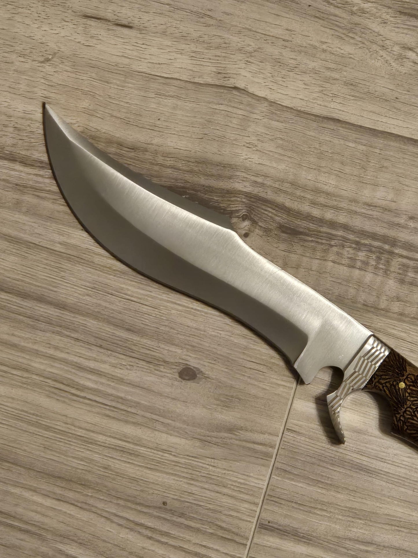 CUSTOM Handmade D2 Steel Bowie Knife – Rose wood Handle, Collectible with Sheath – Gift for Him, Gift for Husband, Unique Knife,
