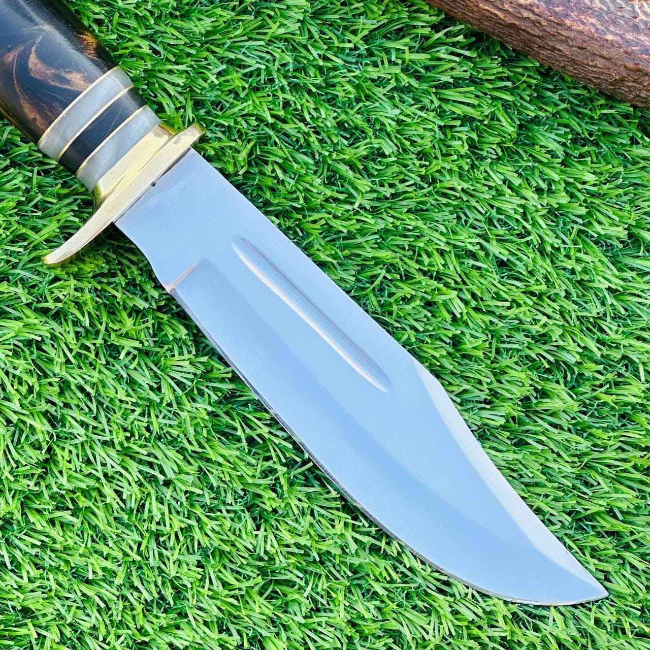 CUSTOM Handmade D2 Steel 12" Bowie Knife – Resin Handle, Collectible with Sheath – Gift for Him, Gift for Husband, Unique Knife