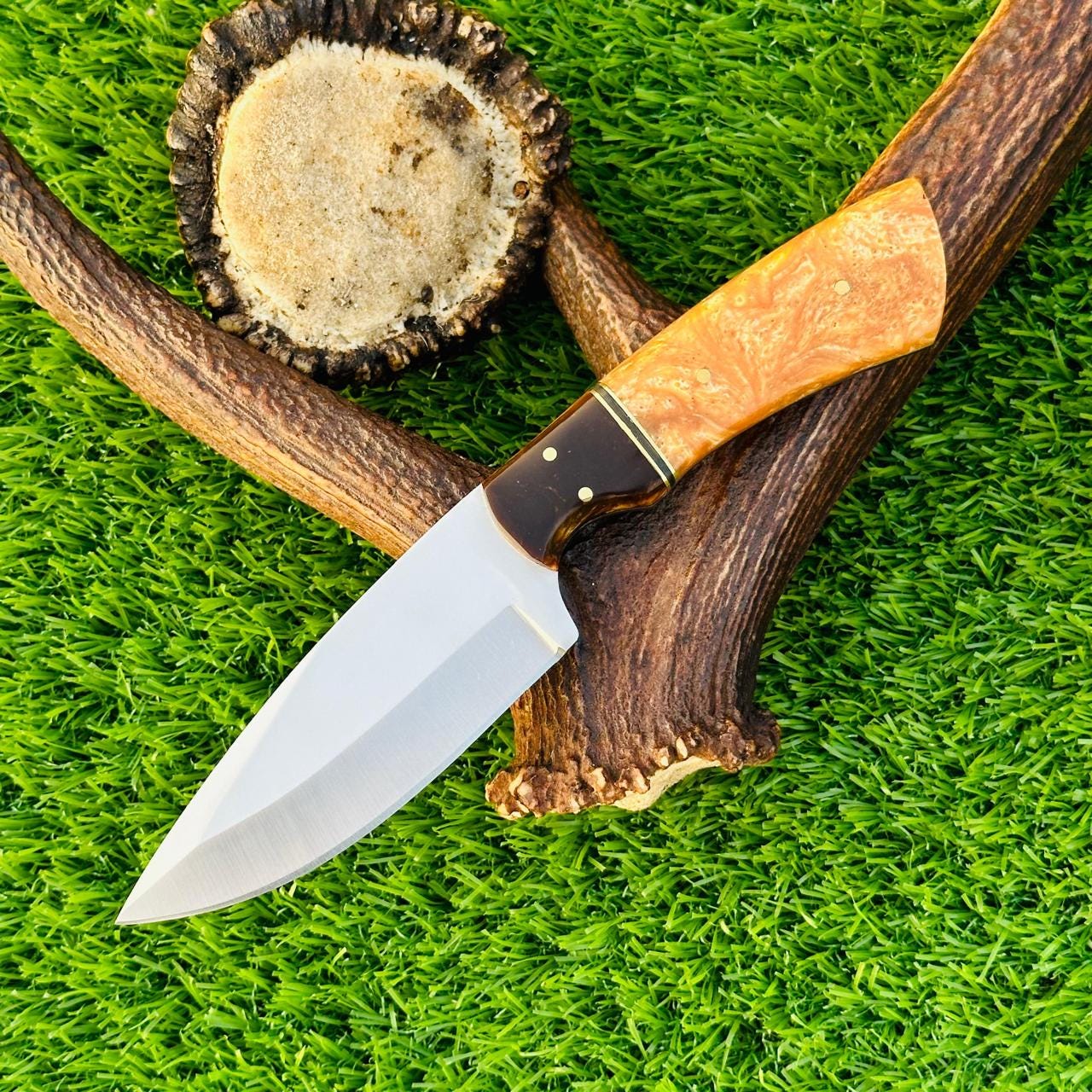 Hunting Knife Custom Handmade J2 Steel Skinner – Outdoor & Hunting Gear Gift for Boyfriend Husband Birthday