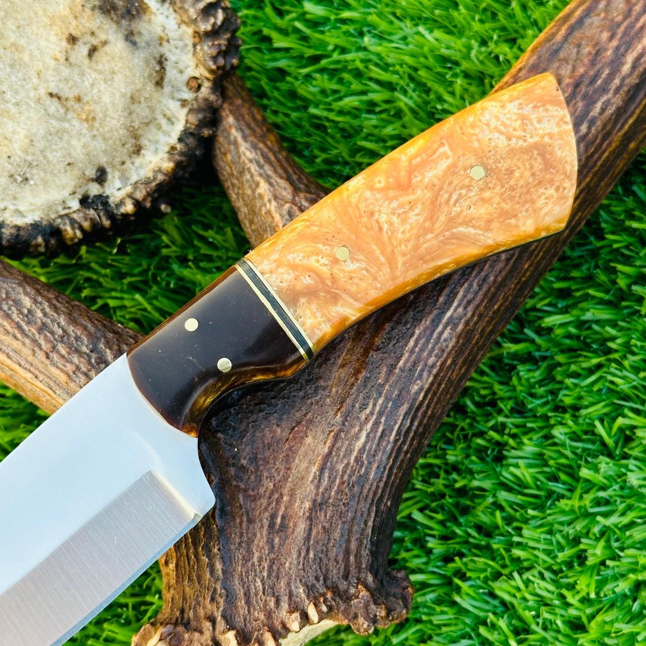 Hunting Knife Custom Handmade J2 Steel Skinner – Outdoor & Hunting Gear Gift for Boyfriend Husband Birthday