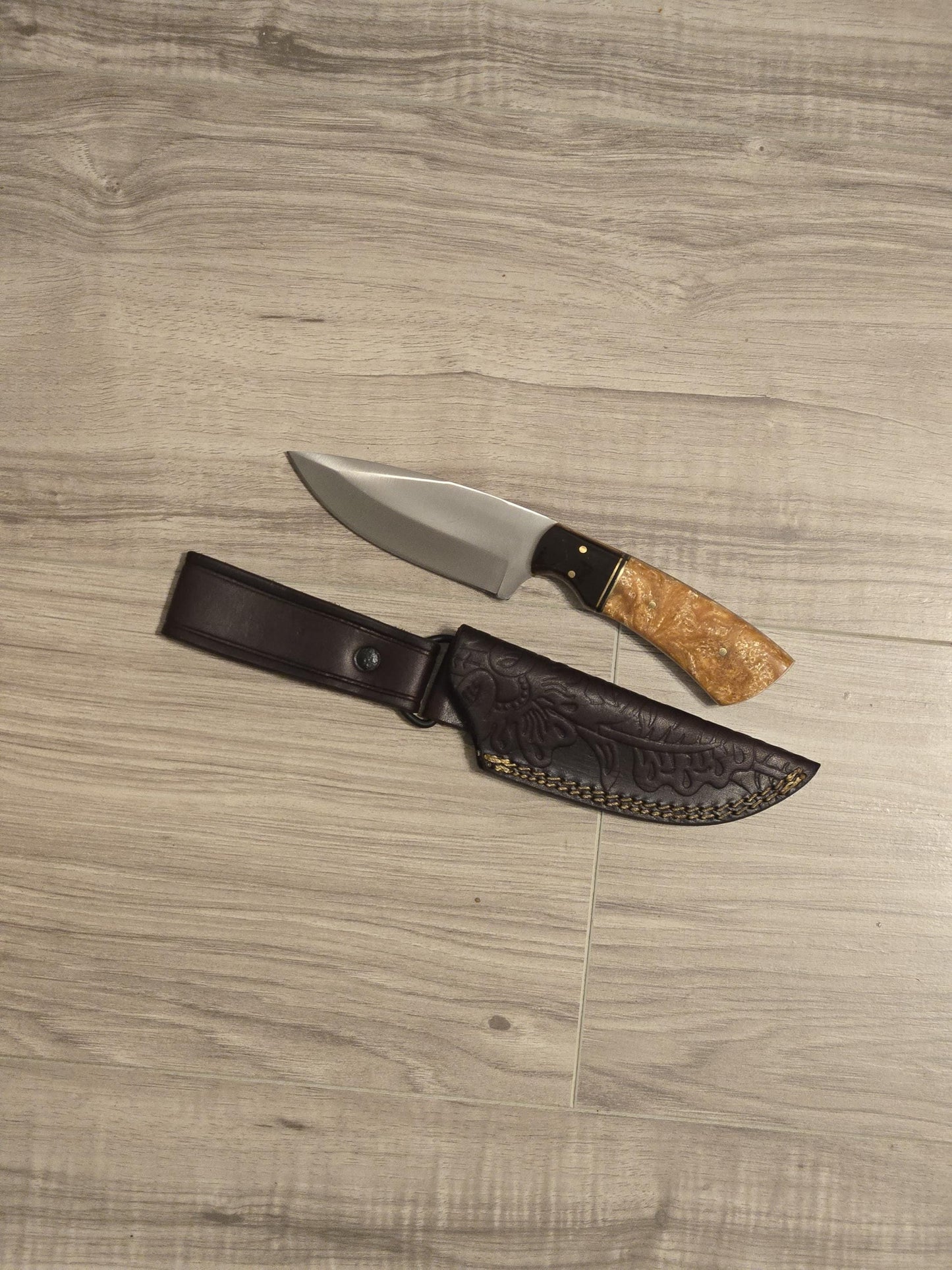 Hunting Knife Custom Handmade J2 Steel Skinner – Outdoor & Hunting Gear Gift for Boyfriend Husband Birthday
