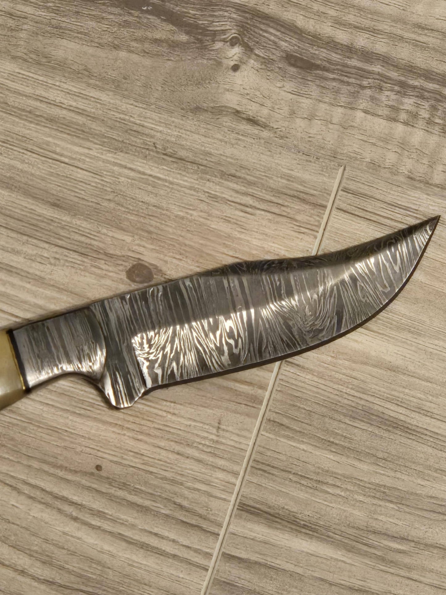 Custom Handmade Damascus Hunting Knife | Stag Horn Handle Damascus Bolsters with Leather Sheath, Hunting and Collectible Knife, Gift for him