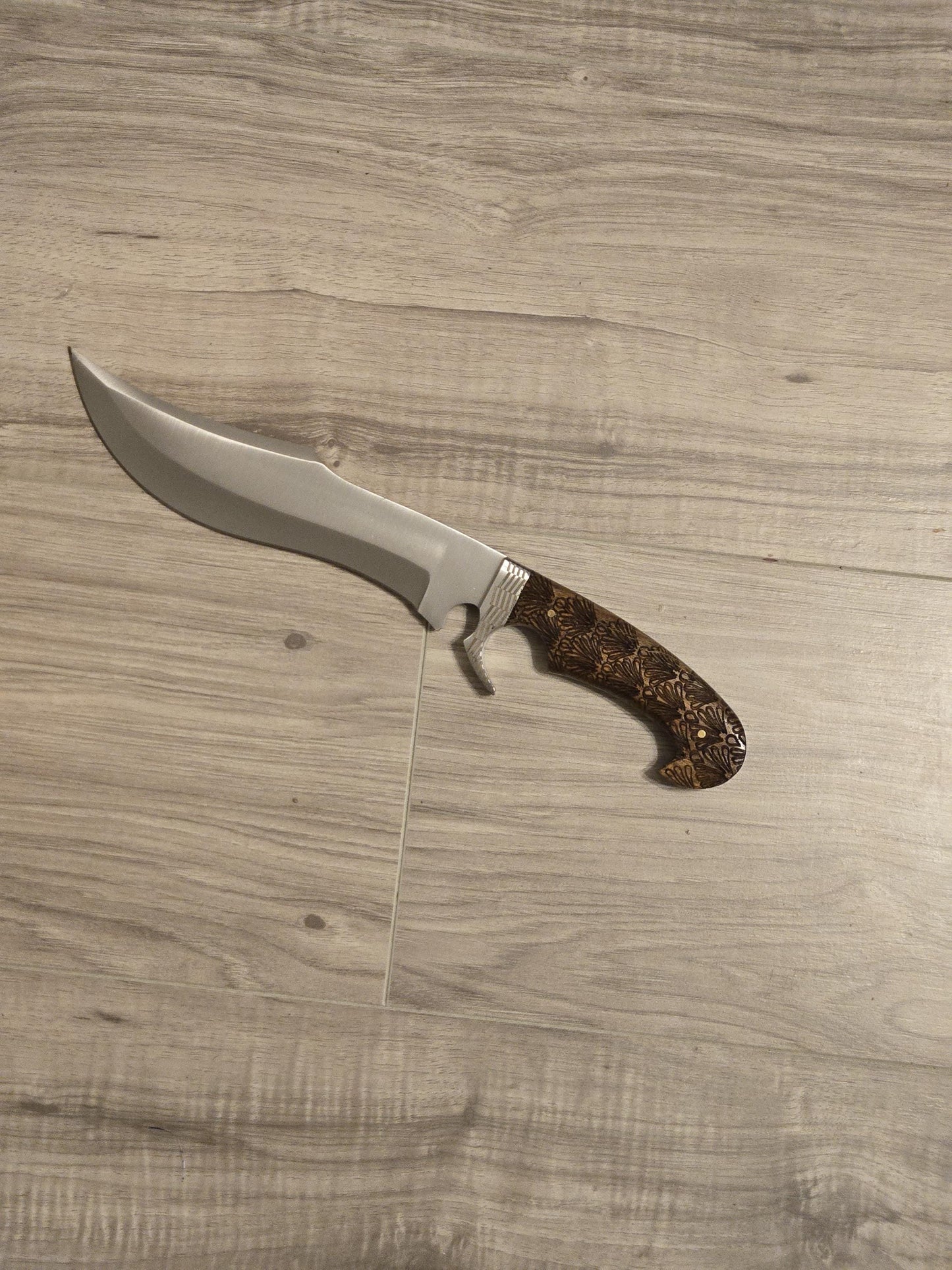 CUSTOM Handmade D2 Steel Bowie Knife – Rose wood Handle, Collectible with Sheath – Gift for Him, Gift for Husband, Unique Knife,