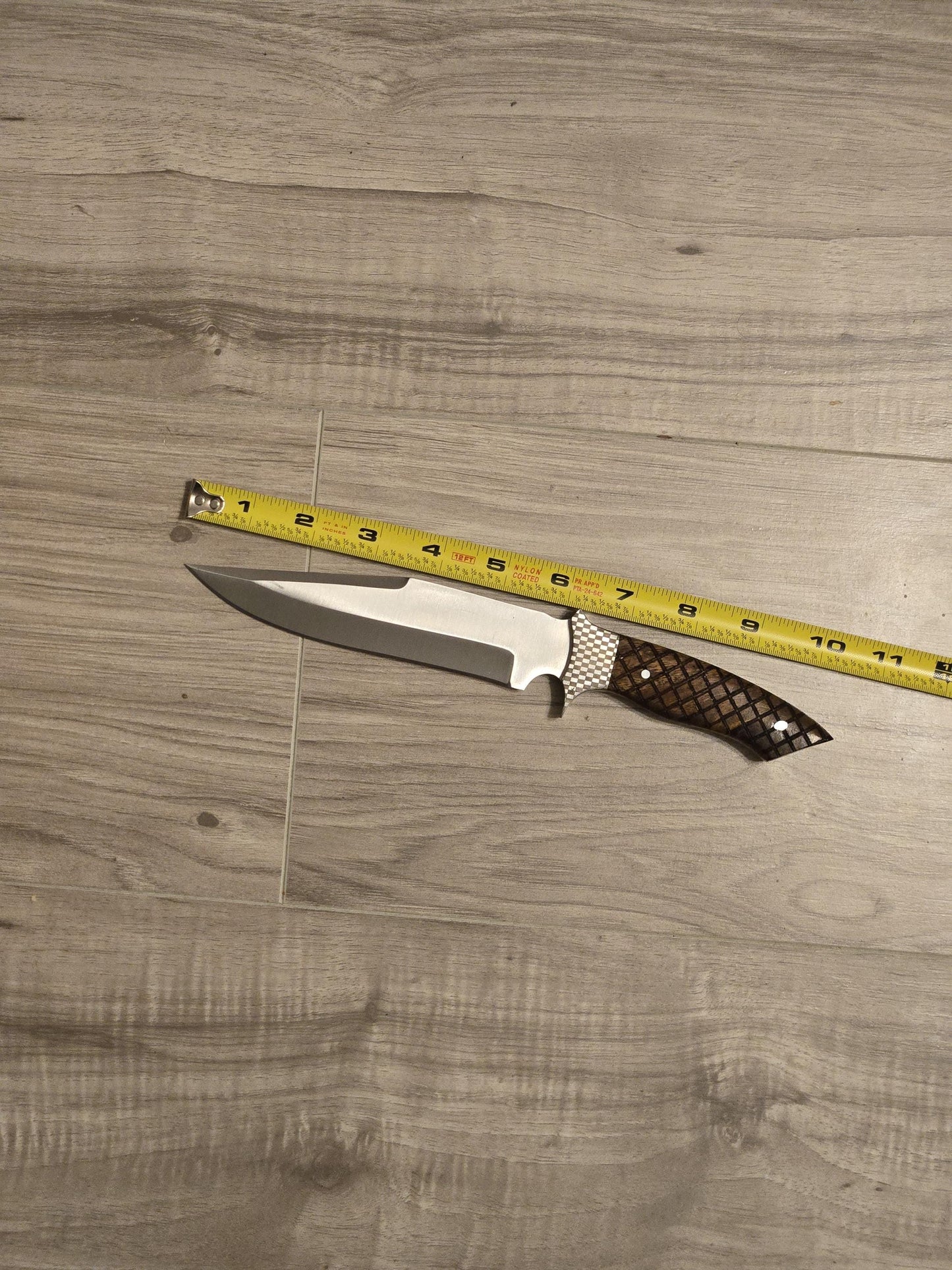 Bowie Knife 11" Custom Handmade D2 Steel with Rosewood Handle & Sheath – Unique Collectible Gift for Him Husband