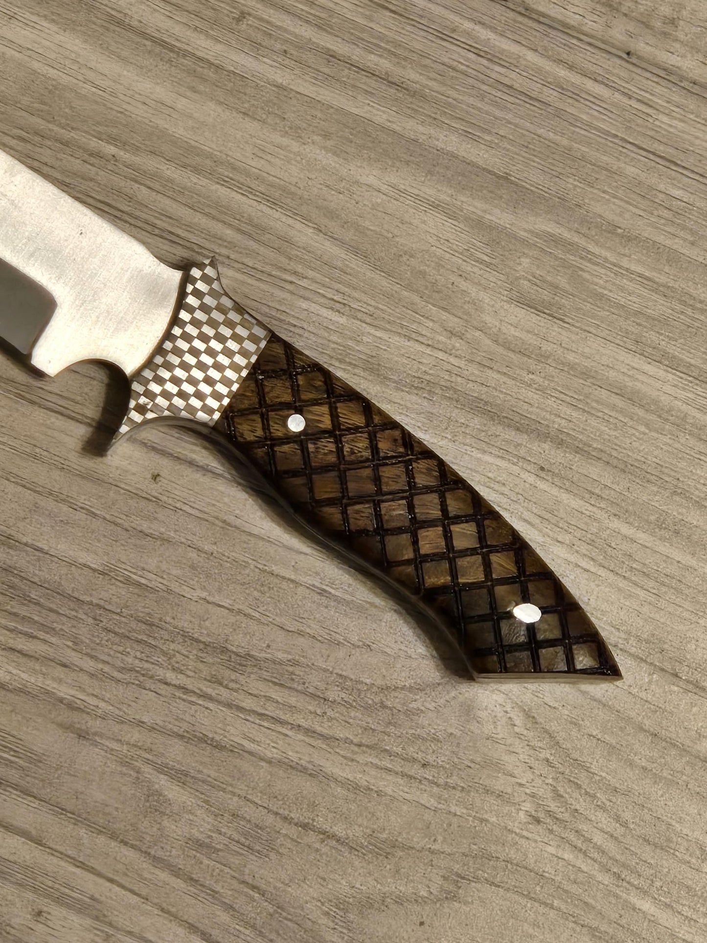 Bowie Knife 11" Custom Handmade D2 Steel with Rosewood Handle & Sheath – Unique Collectible Gift for Him Husband
