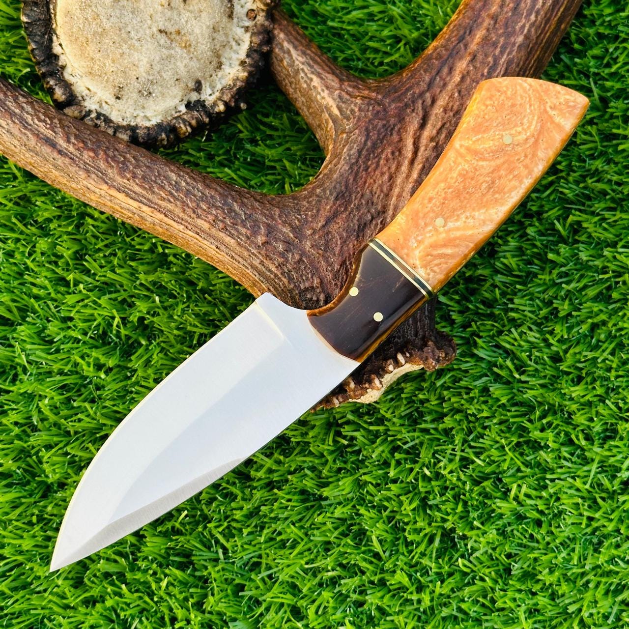 Hunting Knife Custom Handmade J2 Steel Skinner – Outdoor & Hunting Gear Gift for Boyfriend Husband Birthday