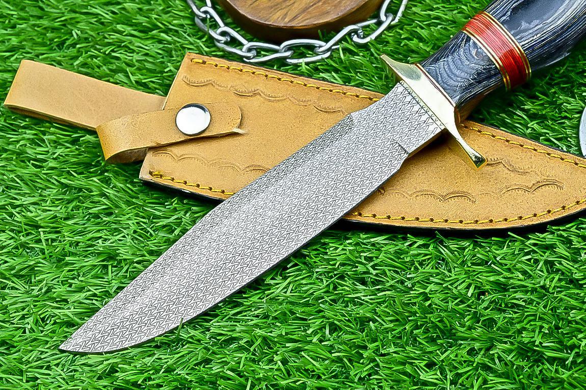 Bowie Knife 12" Handmade J2 Steel with Hardwood Handle & Sheath – Unique Collectible Gift for Him, Husband Anniversary Present