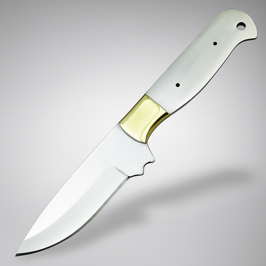 Custom Hand Forged J2 Steel Blank Blade – 9" For Knife Making Blade with Brass Bolster | DIY Forged Knife Blade |UN- 8426