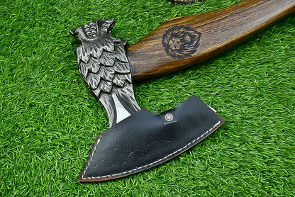 Carbon Steel TOMAHAWK, HATCHET, AXE, INTEGRAL, Engraved SHKWORKS