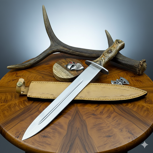 Handcrafted 16&quot; D2 Steel Dagger Knife Hardwood Handle, Handmade Steel Bolster, Christmas GIFT, Fathers day gift, Birthday gift, Gift for him