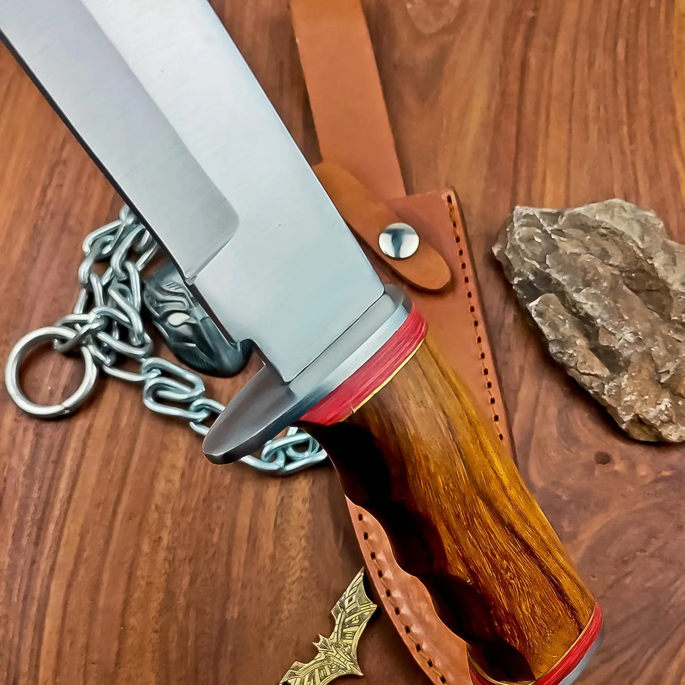 Damascus steel hunting knife SHKWORKS