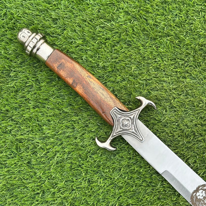 Hand-Forged Tactical Scimitar Sword – 30" J2 Steel Blade with Rosewood Handle & Pewter Bolsters | Gift for Him  SN-345