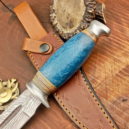 11" Custom Handmade J2 Steel Blade Hunting Knife, Bowie Knife W/Sheath EN-2829