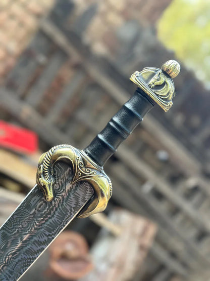 Lord of the Rings Guthwine Sword Replica high quality with Leather Scabbard – Decorative Medieval Fantasy Blade